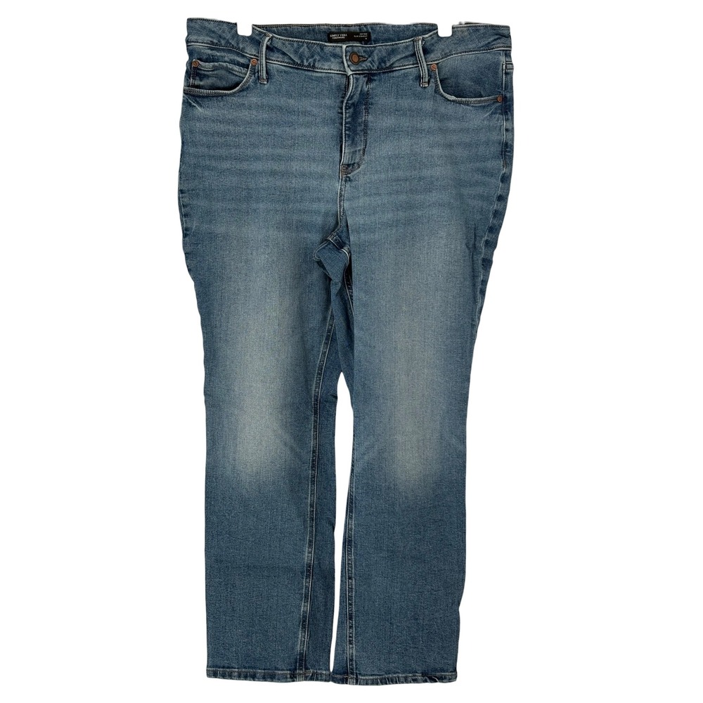 Simply Vera Vera Wang Slim Straight Jeans Blue Mid Rise Stretch 16